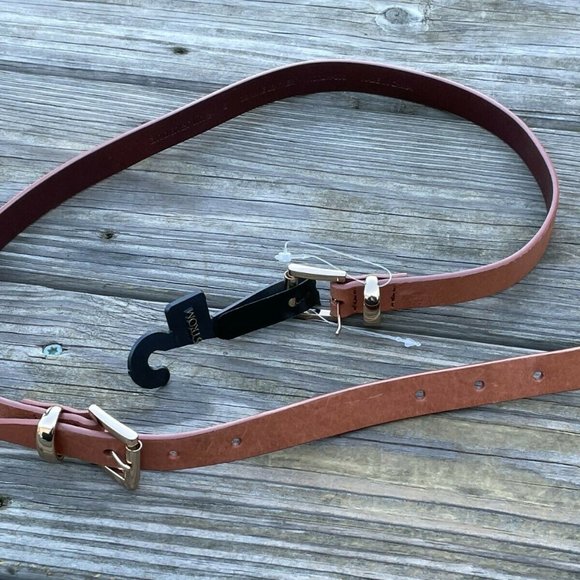 Another Line Belt Genuine Leather Brown Skinny Waistband Ladies Belt size S 30 main image 4